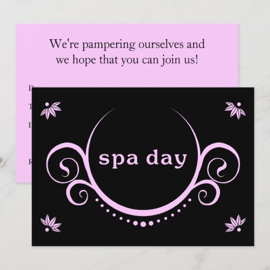 Invitation fête du jour spa (Devant / Derrière)