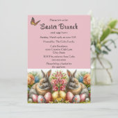 Invitation Fête du lapin de Pâques et de la chasse aux oeufs (Debout devant)