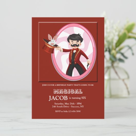 Invitation Fête du magicien (Debout devant)