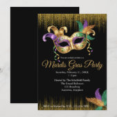 Invitation Fête du Mardi Gras (Devant / Derrière)