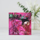 INVITATION FÊTE DU MARDI GRAS AU BAL DES MASQUES, TISSU DE SO (Debout devant)