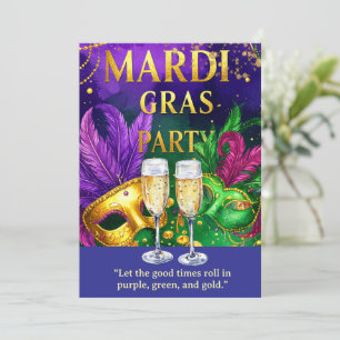 Invitation Fête du Mardi Gras – Que les bons temps roulent