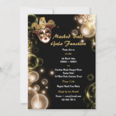 Invitation Fête du mardi gras vénitien masqué (Dos)