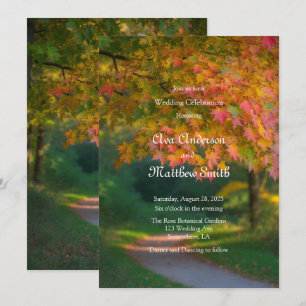 Invitation Fête du Mariage de la fête d'automne colorée