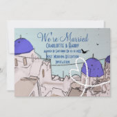 Invitation Fête du Mariage de la Poste de Santorin (Devant)