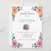 Invitation Fête du Mariage de l'aquarelle (Devant)