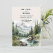 Invitation Fête du mariage de montagne (Debout devant)