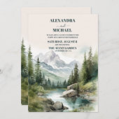 Invitation Fête du mariage de montagne (Devant / Derrière)