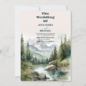 Invitation Fête du mariage de montagne (Devant)