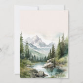 Invitation Fête du mariage de montagne (Dos)