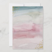 Invitation Fête du Mariage d'or Glam Watercolor moderne (Dos)