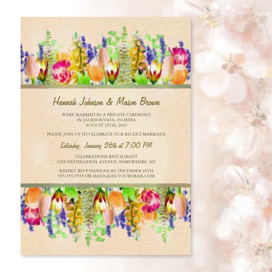 Invitation Fête du Mariage du printemps