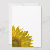 Invitation Fête du Mariage du tournesol jaune (Dos)