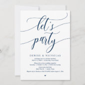 Invitation Fête du mariage Elopement, Faisons la fête Invitat (Devant)