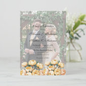 Invitation Fête du Mariage photo Arch Butter-Yellow Rose (Debout devant)