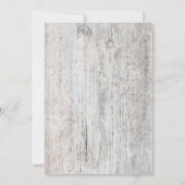 Invitation Fête du Mariage Rustic Patiné Wood Post (Dos)