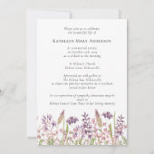 Invitation Fête du Mémorial des fleurs sauvages (Dos)