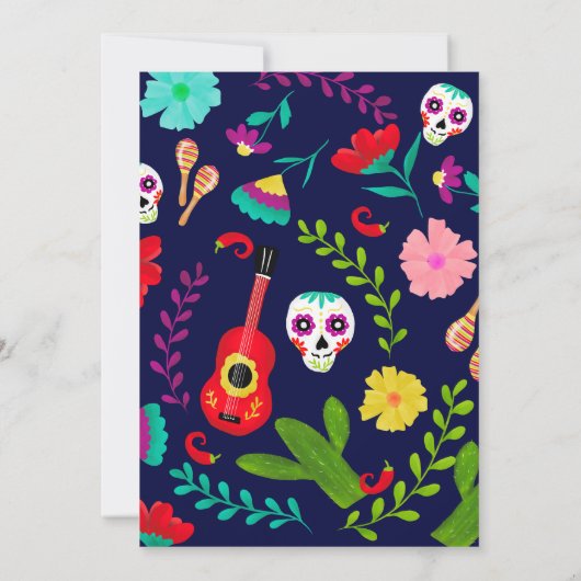 Invitation Fête du néon brillant mexicain 5 de mayo fiesta (Dos)