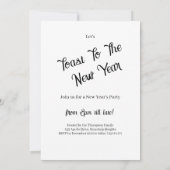 Invitation Fête du Nouvel An (Dos)