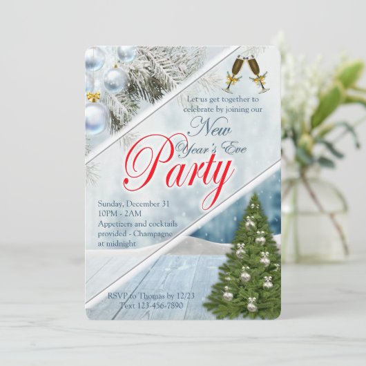 Invitation Fête du Nouvel An (Debout devant)