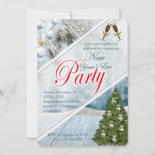 Invitation Fête du Nouvel An (Devant)