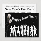 Invitation Fête du Nouvel An (Devant / Derrière)