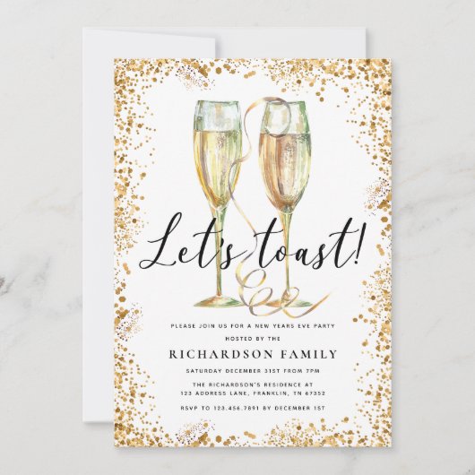 Invitation Fête du Nouvel An (Devant)