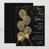 Invitation fête du Nouvel An (Devant / Derrière)