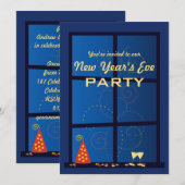 Invitation Fête du Nouvel An (Devant / Derrière)
