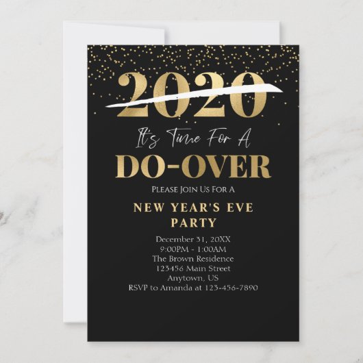 Invitation Fête du Nouvel An 2020 (Devant)