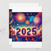 Invitation Fête du Nouvel An 2025 (Devant / Derrière)