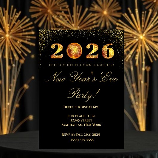 Invitation Fête du Nouvel An 2026