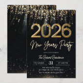 Invitation Fête du Nouvel An 2026 Moderne (Devant / Derrière)