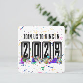 Invitation Fête du Nouvel An 2027 Odomètre (Debout devant)