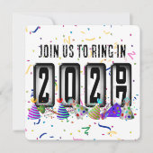 Invitation Fête du Nouvel An 2027 Odomètre (Devant)
