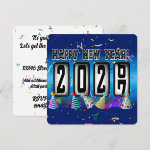Invitation Fête du Nouvel An 2027 Odomètre