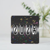 Invitation Fête du Nouvel An 2027 Odomètre (Debout devant)