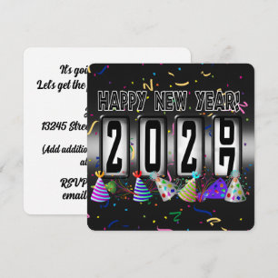 Invitation Fête du Nouvel An 2027 Odomètre