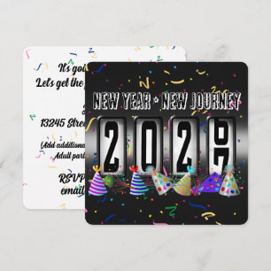 Invitation Fête du Nouvel An 2027 Odomètre