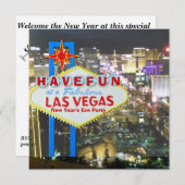 Invitation Fête du Nouvel An à Las Vegas (Devant / Derrière)