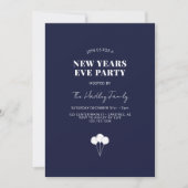 Invitation Fête du Nouvel An au néon (Devant)