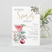 Invitation Fête du Nouvel An avec des esprits brillants (Debout devant)