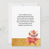 Invitation Fête du Nouvel An chinois enregistrer la date (Dos)