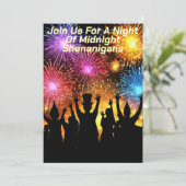 Invitation Fête du Nouvel An de Minuit Shenanigans (Debout devant)
