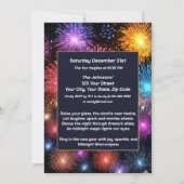 Invitation Fête du Nouvel An de Minuit Shenanigans (Dos)