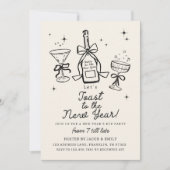 Invitation Fête du Nouvel An dessinée à la main (Devant)