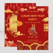 Invitation Fête du Nouvel An lunaire : Une nuit de joie (Devant / Derrière)