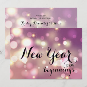 Invitation Fête du Nouvel An Moderne et Chic
