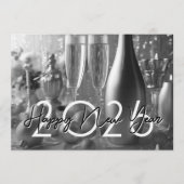 Invitation Fête du Nouvel An Moderne et Chic (Devant)