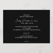 Invitation Fête du Nouvel An Moderne et Chic (Dos)